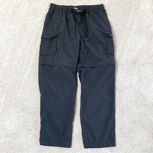 C9 by Champion Lightweight Convertible Black Cargo Pants Belted Mens Size Large